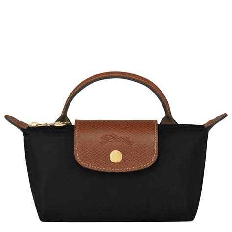 longchamp mini pouch with handle.